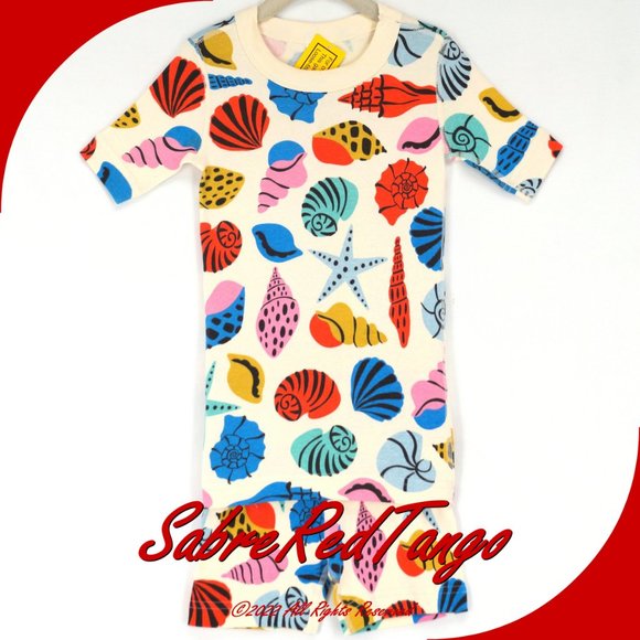 Hanna Andersson Other - NWT Hanna Andersson Organic Short Johns Pajamas Beachcomber Print 120 6 7
